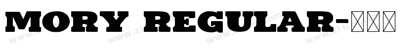 Mory Regular字体转换